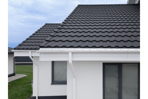 Металлочерепица "Квинта плюс" ("Kvinta plus") 0,5 Drap RAL 9005 черный ПрофЛайн, купить Металлочерепица "Квинта плюс" ("Kvinta plus") 0,5 Drap RAL 9005 черный в ПрофЛайн