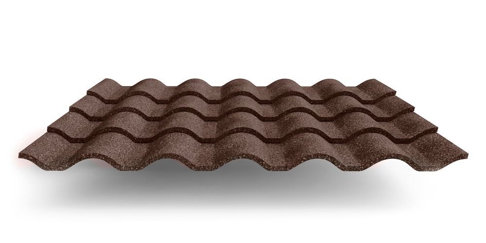 Композитная черепица Grand Line Valencia, цвет шоколад ПрофЛайн, купить Композитная черепица Grand Line Valencia, цвет шоколад в ПрофЛайн