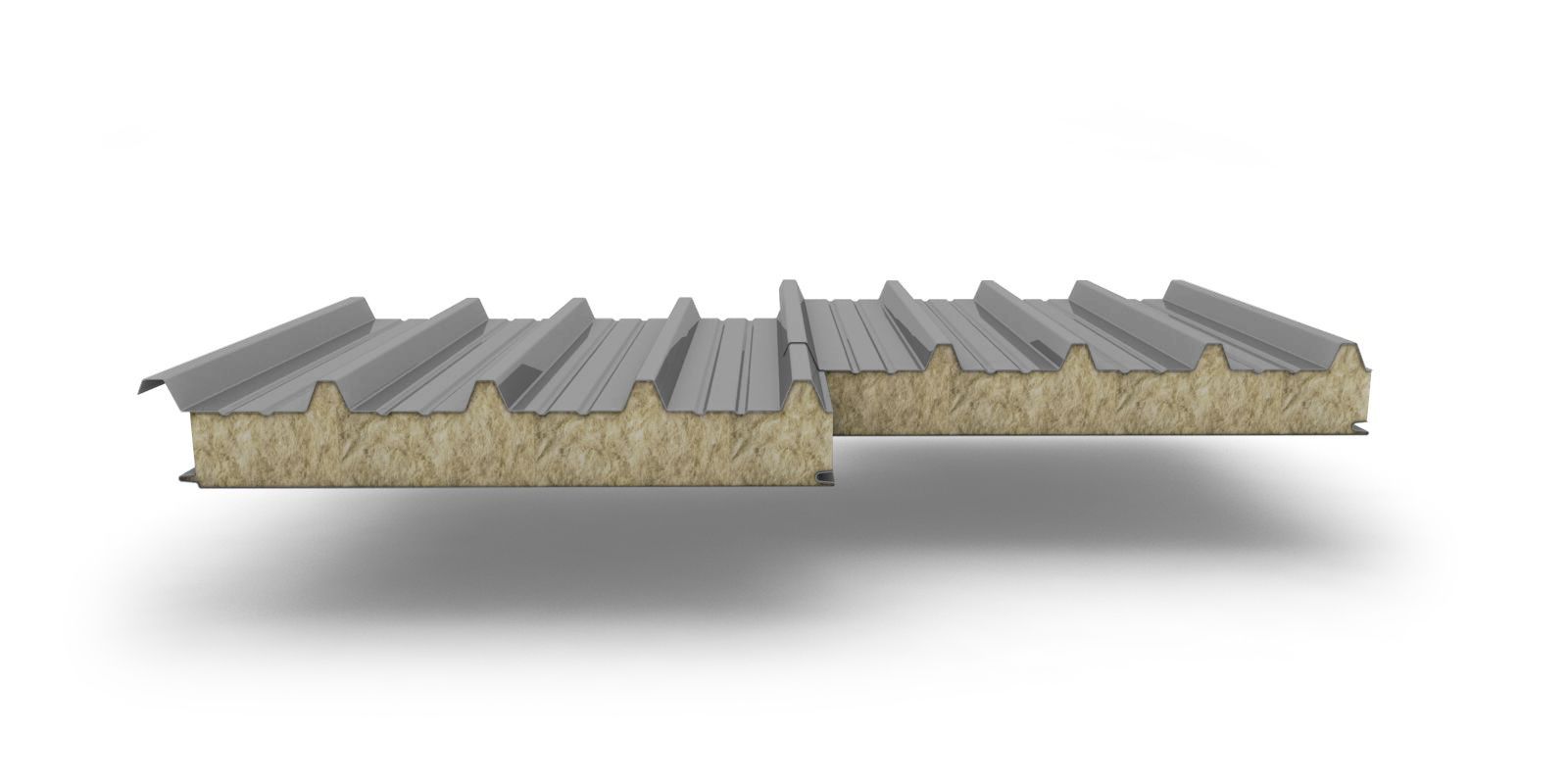 Кровельные сэндвич-панели с наполнителем из минеральной ваты толщиной 180 мм, цвет RAL 7004, ГОСТ 32603-2021 ПрофЛайн, купить Кровельные сэндвич-панели с наполнителем из минеральной ваты толщиной 180 мм, цвет RAL 7004, ГОСТ 32603-2021 в ПрофЛайн