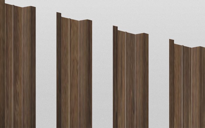 Штакетник металлический П-образный с ребром жёсткости, цвет морёный дуб, длина 1,8 м, Двусторонняя окраска ПрофЛайн, купить Штакетник металлический П-образный с ребром жёсткости, цвет морёный дуб, длина 1,8 м, Двусторонняя окраска в ПрофЛайн