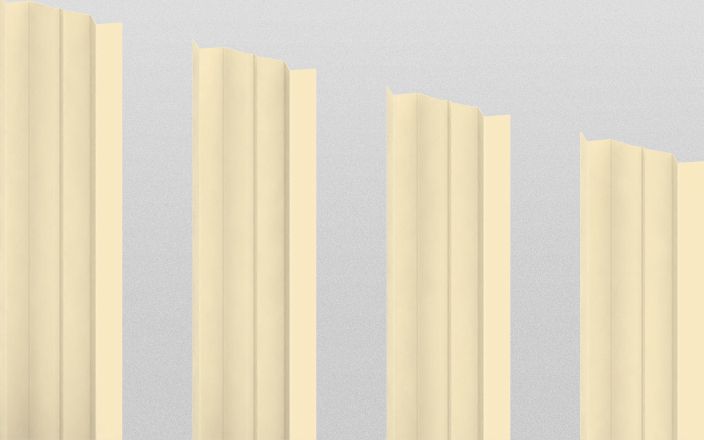 Штакетник металлический М-образный, цвет RAL 1015, длина 2 м, двусторонняя окраска ПрофЛайн, купить Штакетник металлический М-образный, цвет RAL 1015, длина 2 м, двусторонняя окраска в ПрофЛайн