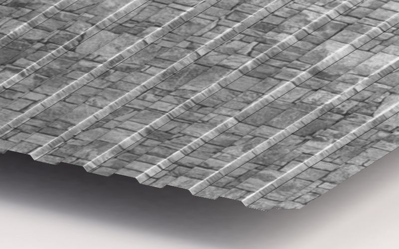 Профнастил С8 с покрытием ECOSTEEL® 0,5 мм, белый камень Профлайн Профнастил С8 с покрытием ECOSTEEL® 0,5 мм, белый камень Профлайн