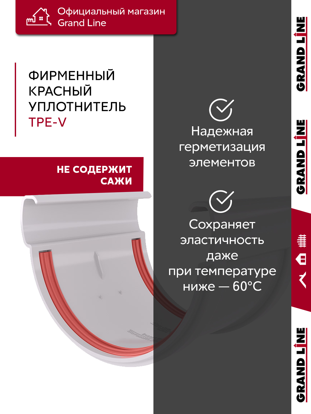 Комплект водосточной системы Дизайн 135мм ПВХ Grand Line, 6м/3м RAL 9003 белый ПрофЛайн, купить Комплект водосточной системы Дизайн 135мм ПВХ Grand Line, 6м/3м RAL 9003 белый в ПрофЛайн
