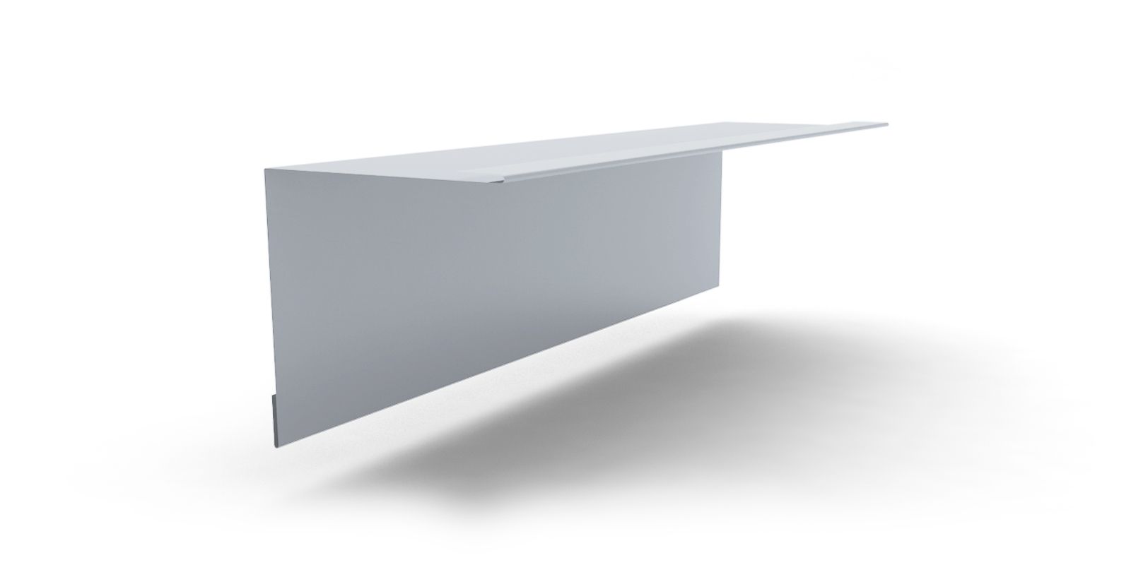 Планка примыкания стены к кровле для сэндвич-панелей с покрытием оцинковка, цвет цинк ПрофЛайн, купить Планка примыкания стены к кровле для сэндвич-панелей с покрытием оцинковка, цвет цинк в ПрофЛайн