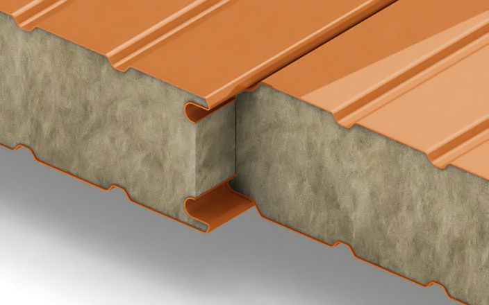 Стеновые сэндвич-панели с наполнителем из минеральной ваты толщиной 50 мм, ширина 1190 мм, цвет RAL 2004, ТУ ПрофЛайн, купить Стеновые сэндвич-панели с наполнителем из минеральной ваты толщиной 50 мм, ширина 1190 мм, цвет RAL 2004, ТУ в ПрофЛайн