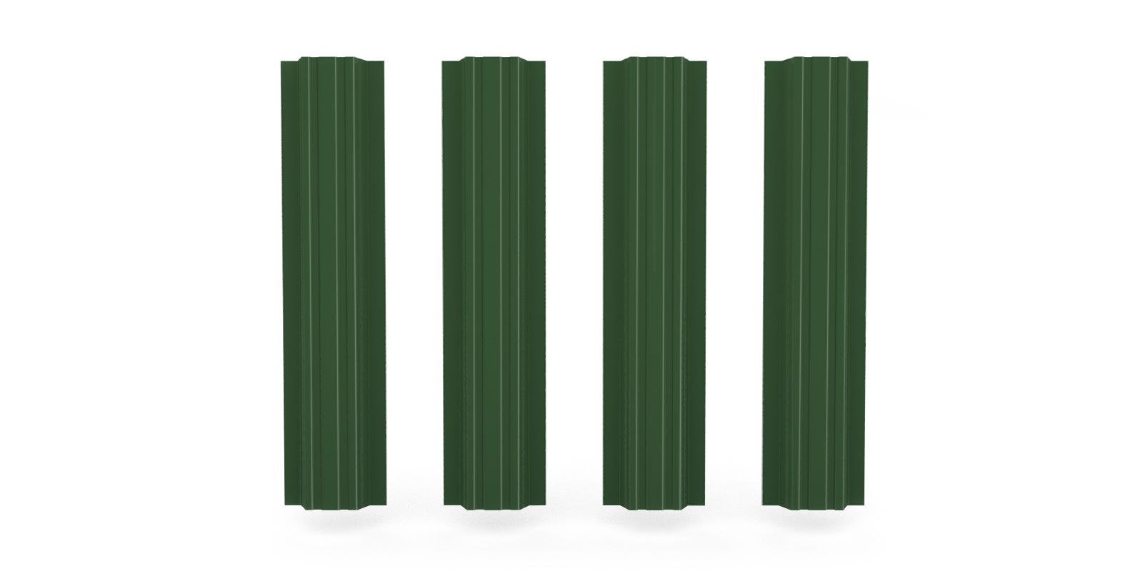Штакетник металлический прямоугольный, цвет RAL 6029, длина 2 м, односторонняя окраска ПрофЛайн, купить Штакетник металлический прямоугольный, цвет RAL 6029, длина 2 м, односторонняя окраска в ПрофЛайн