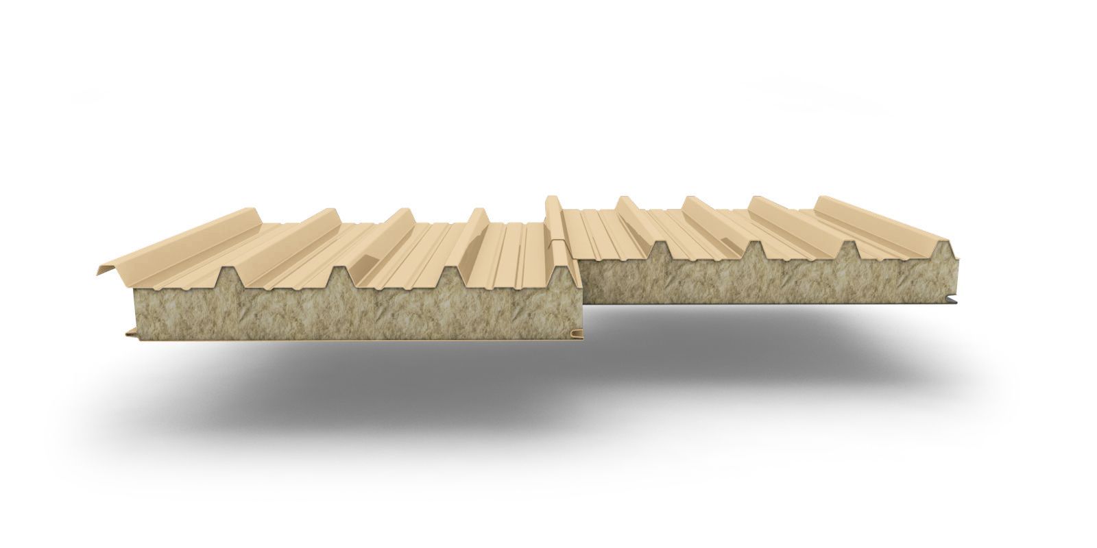 Кровельные сэндвич-панели с наполнителем из минеральной ваты толщиной 180 мм, цвет RAL 1014, ГОСТ 32603-2021 ПрофЛайн, купить Кровельные сэндвич-панели с наполнителем из минеральной ваты толщиной 180 мм, цвет RAL 1014, ГОСТ 32603-2021 в ПрофЛайн