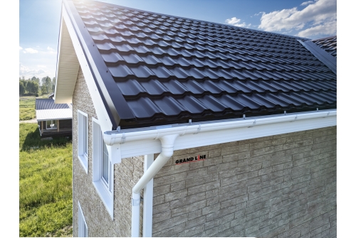 Металлочерепица "Квинта плюс" ("Kvinta plus") 0,5 Satin RAL 8017 шоколад ПрофЛайн, купить Металлочерепица "Квинта плюс" ("Kvinta plus") 0,5 Satin RAL 8017 шоколад в ПрофЛайн