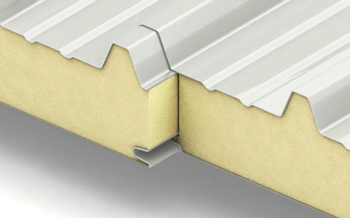 Кровельные сэндвич-панели с наполнителем из пенополиизоцианурата толщиной 50 мм, цвет RAL 9002 ПрофЛайн, купить Кровельные сэндвич-панели с наполнителем из пенополиизоцианурата толщиной 50 мм, цвет RAL 9002 в ПрофЛайн