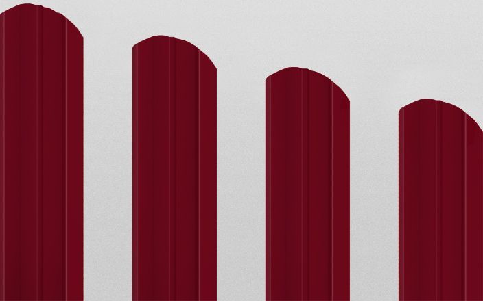 Штакетник металлический М-образный фигурный, цвет RAL 3011, длина 2 м, двусторонняя окраска ПрофЛайн, купить Штакетник металлический М-образный фигурный, цвет RAL 3011, длина 2 м, двусторонняя окраска в ПрофЛайн