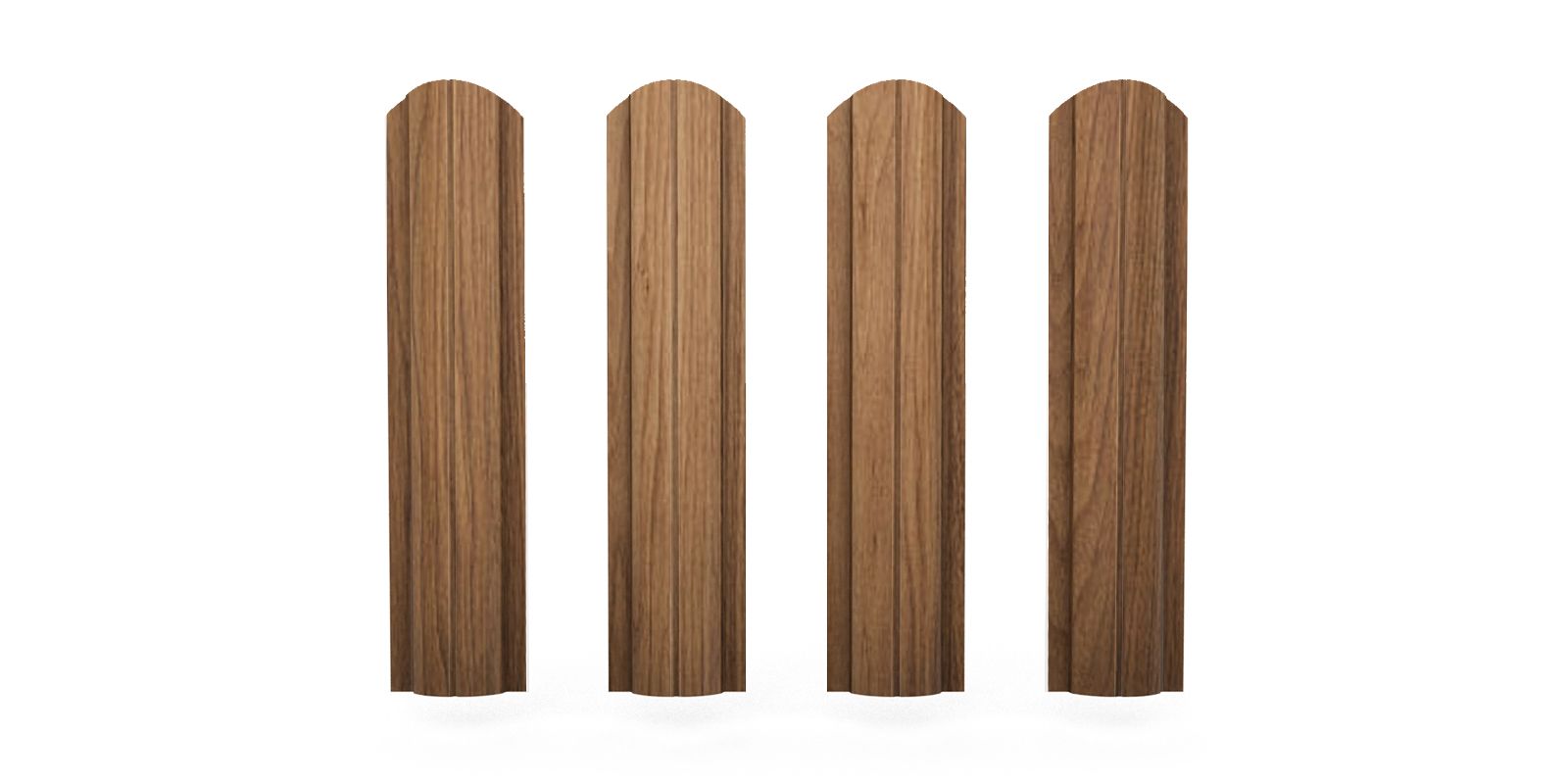 Штакетник металлический круглый фигурный, цвет золотой дуб, длина 1,8 м, двусторонняя окраска ПрофЛайн, купить Штакетник металлический круглый фигурный, цвет золотой дуб, длина 1,8 м, двусторонняя окраска в ПрофЛайн