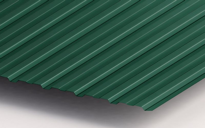 Профнастил С10 с покрытием Satin® 0,5 мм, RAL 6005 Профлайн Профнастил С10 с покрытием Satin® 0,5 мм, RAL 6005 Профлайн