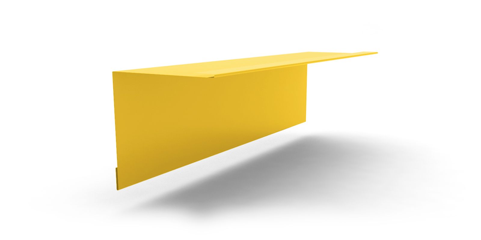 Планка примыкания стены к кровле для сэндвич-панелей с покрытием Полиэстер, цвет RAL 1018 ПрофЛайн, купить Планка примыкания стены к кровле для сэндвич-панелей с покрытием Полиэстер, цвет RAL 1018 в ПрофЛайн