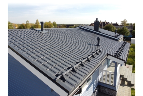 Металлочерепица "Кредо" ("Kredo") v01 0,5 Satin RAL 7024 мокрый асфальт ПрофЛайн, купить Металлочерепица "Кредо" ("Kredo") v01 0,5 Satin RAL 7024 мокрый асфальт в ПрофЛайн