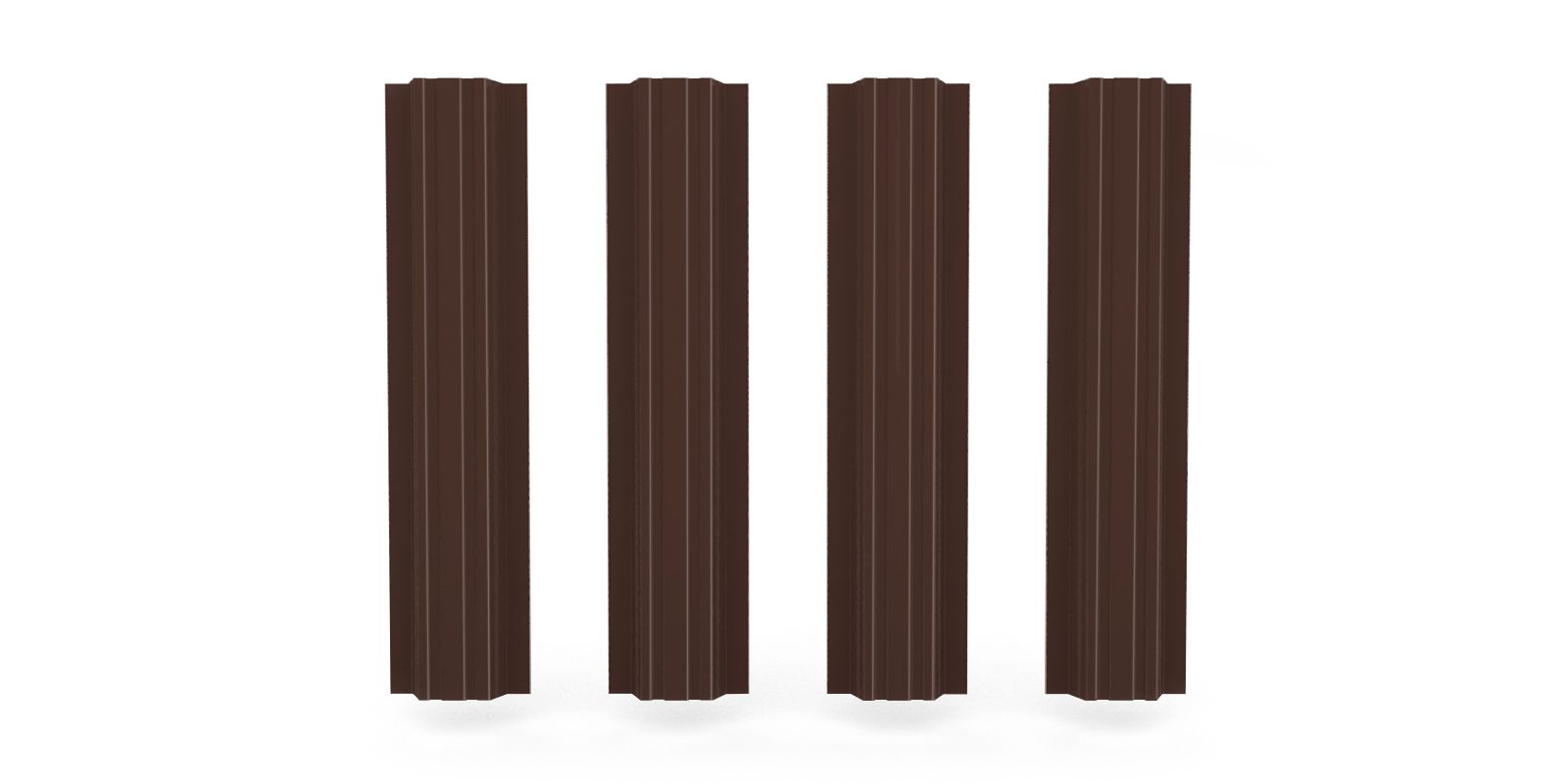 Штакетник металлический прямоугольный, цвет RAL 8017, длина 2 м, односторонняя окраска ПрофЛайн, купить Штакетник металлический прямоугольный, цвет RAL 8017, длина 2 м, односторонняя окраска в ПрофЛайн