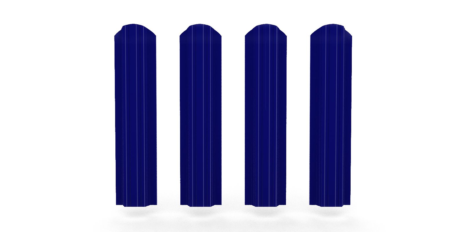 Штакетник металлический прямоугольный фигурный, цвет RAL 5002, длина 1,8 м, двусторонняя окраска ПрофЛайн, купить Штакетник металлический прямоугольный фигурный, цвет RAL 5002, длина 1,8 м, двусторонняя окраска в ПрофЛайн