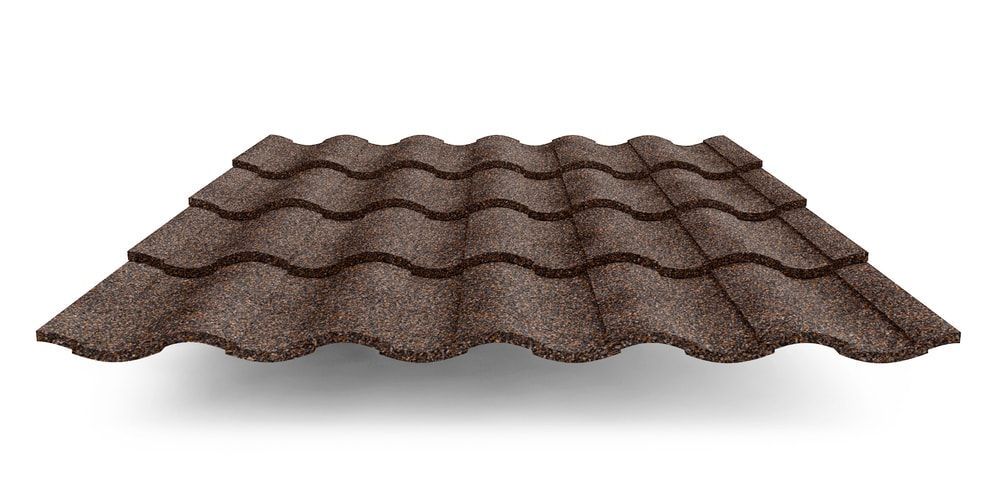 Композитная черепица Metrotile MetroRoman, цвет кофе ПрофЛайн, купить Композитная черепица Metrotile MetroRoman, цвет кофе в ПрофЛайн