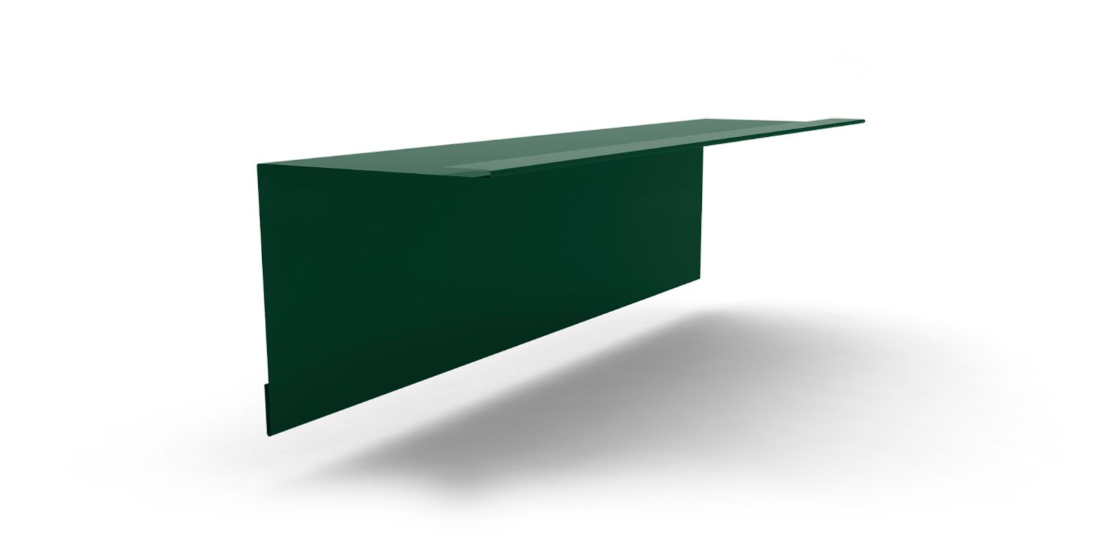 Планка примыкания стены к кровле для сэндвич-панелей с покрытием GreenCoat® Pural®, цвет RAL 6005 ПрофЛайн, купить Планка примыкания стены к кровле для сэндвич-панелей с покрытием GreenCoat® Pural®, цвет RAL 6005 в ПрофЛайн