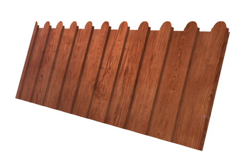 Профнастил С8A v02 фигурный Grand Line 0,45 Print Premium Rowan Wood Intense FTC Профлайн