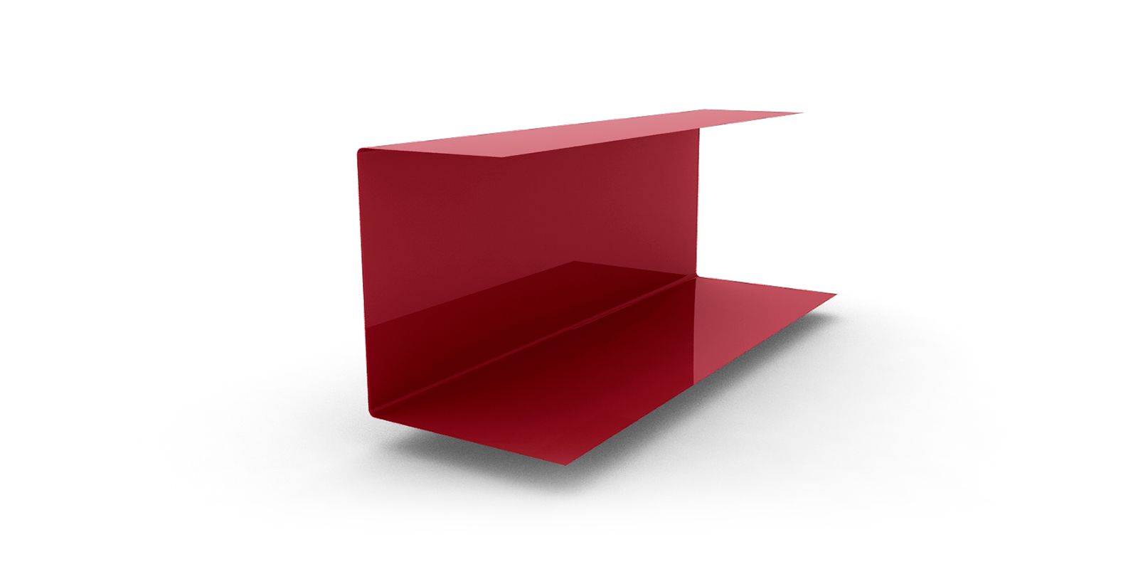 Планка (правая/левая) кассетная с покрытием PVDF, толщина 0,50 мм, цвет RAL 3003 ПрофЛайн, купить Планка (правая/левая) кассетная с покрытием PVDF, толщина 0,50 мм, цвет RAL 3003 в ПрофЛайн