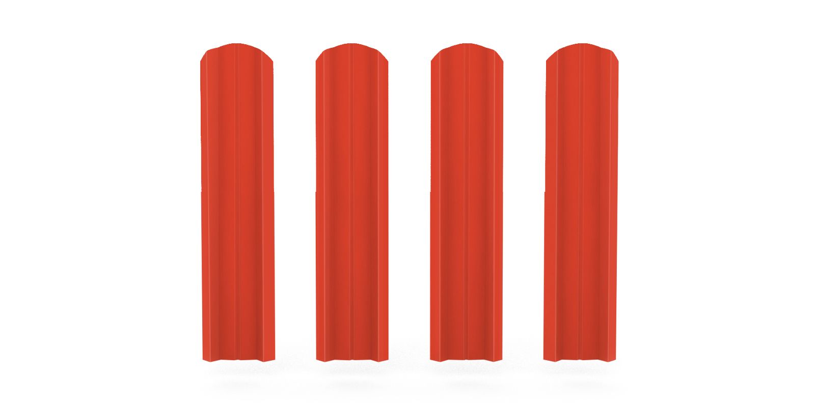 Штакетник металлический М-образный фигурный, цвет RAL 2008, длина 1,8 м, односторонняя окраска ПрофЛайн, купить Штакетник металлический М-образный фигурный, цвет RAL 2008, длина 1,8 м, односторонняя окраска в ПрофЛайн