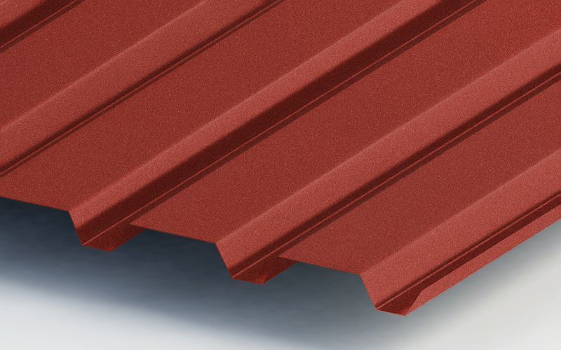 Профнастил С44 с покрытием VikingMP®E 0,5 мм, RAL 8004 Профлайн Профнастил С44 с покрытием VikingMP®E 0,5 мм, RAL 8004 Профлайн