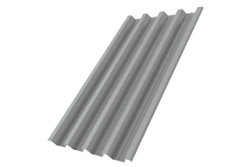 Профнастил Н60R v01 Grand Line 0,5 Satin RAL 9006 бело-алюминиевый Профлайн