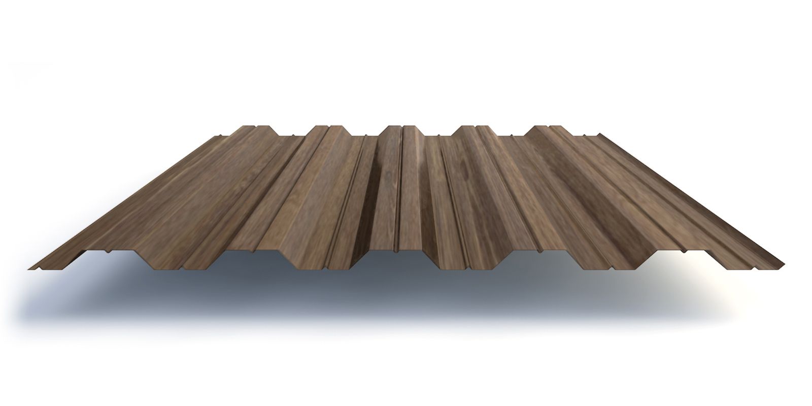 Профнастил НС35 с покрытием ECOSTEEL® 0,5 мм, морёный дуб Профлайн Профнастил НС35 с покрытием ECOSTEEL® 0,5 мм, морёный дуб Профлайн