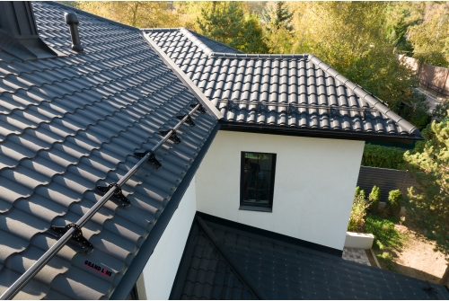 Металлочерепица "Кредо" ("Kredo") v01 0,5 Drap RAL 9005 черный ПрофЛайн, купить Металлочерепица "Кредо" ("Kredo") v01 0,5 Drap RAL 9005 черный в ПрофЛайн