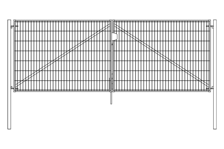 Ворота Light без замка 1,53х4,0 RAL 6005 ПрофЛайн, купить Ворота Light без замка 1,53х4,0 RAL 6005 в ПрофЛайн