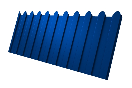 Профнастил С8A v02 фигурный Grand Line 0,45 PE с пленкой RAL 5002 ультрамариново-синий Профлайн