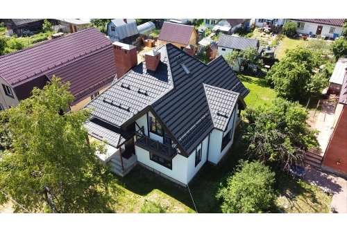 Металлочерепица "Квинта плюс" ("Kvinta plus") 0,5 PurLite Matt RAL 9005 черный ПрофЛайн, купить Металлочерепица "Квинта плюс" ("Kvinta plus") 0,5 PurLite Matt RAL 9005 черный в ПрофЛайн