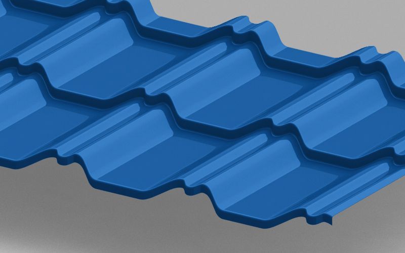 Модульная металлочерепица Kvinta Uno с покрытием Полиэстер, цвет RAL 5015 ПрофЛайн, купить Модульная металлочерепица Kvinta Uno с покрытием Полиэстер, цвет RAL 5015 в ПрофЛайн Модульная металлочерепица Kvinta Uno с покрытием Полиэстер, цвет RAL 5015 ПрофЛайн, купить Модульная металлочерепица Kvinta Uno с покрытием Полиэстер, цвет RAL 5015 в ПрофЛайн