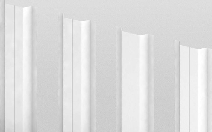 Штакетник металлический П-образный с ребром жёсткости, цвет RAL 9003, длина 1,6 м, Односторонняя окраска ПрофЛайн, купить Штакетник металлический П-образный с ребром жёсткости, цвет RAL 9003, длина 1,6 м, Односторонняя окраска в ПрофЛайн