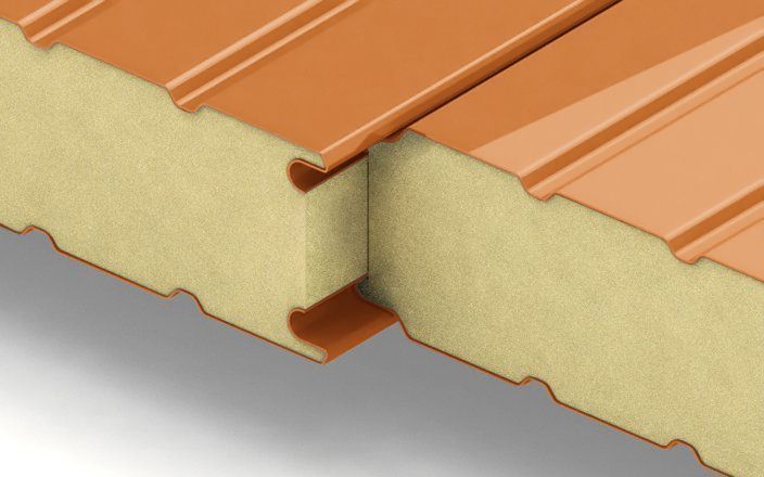 Стеновые сэндвич-панели с наполнителем из пенополиуретана толщиной 60 мм, ширина 1160 мм, цвет RAL 2004 ПрофЛайн, купить Стеновые сэндвич-панели с наполнителем из пенополиуретана толщиной 60 мм, ширина 1160 мм, цвет RAL 2004 в ПрофЛайн