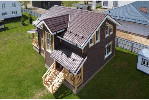 Металлочерепица Классик ("Classic") v02 0,5 Satin RAL 8017 шоколад ПрофЛайн, купить Металлочерепица Классик ("Classic") v02 0,5 Satin RAL 8017 шоколад в ПрофЛайн