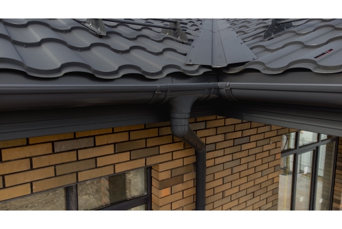 Металлочерепица "Кредо" ("Kredo") v01 0,5 Satin Matt TX RAL 7024 мокрый асфальт ПрофЛайн, купить Металлочерепица "Кредо" ("Kredo") v01 0,5 Satin Matt TX RAL 7024 мокрый асфальт в ПрофЛайн