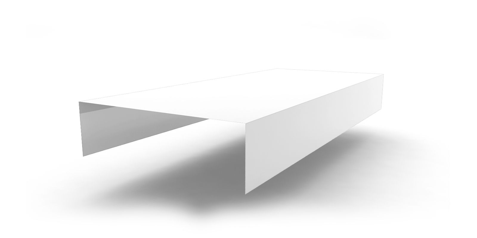 Планка заделки торца сэндвич-панелей с покрытием Полиэстер, цвет RAL 9003 ПрофЛайн, купить Планка заделки торца сэндвич-панелей с покрытием Полиэстер, цвет RAL 9003 в ПрофЛайн