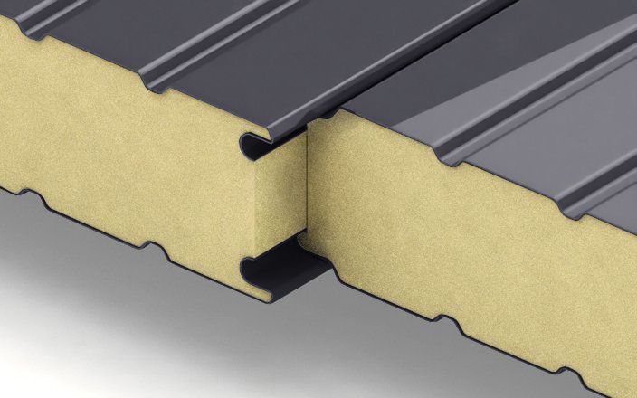 Стеновые сэндвич-панели с наполнителем из пенополиуретана толщиной 60 мм, ширина 1190 мм, цвет RAL 7024 ПрофЛайн, купить Стеновые сэндвич-панели с наполнителем из пенополиуретана толщиной 60 мм, ширина 1190 мм, цвет RAL 7024 в ПрофЛайн