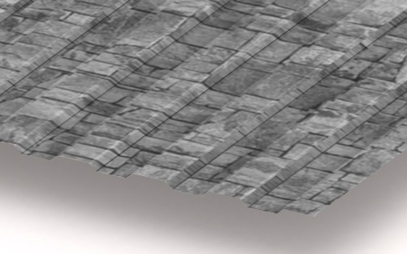 Профнастил МП10 с покрытием ECOSTEEL® 0,5 мм, белый камень Профлайн Профнастил МП10 с покрытием ECOSTEEL® 0,5 мм, белый камень Профлайн