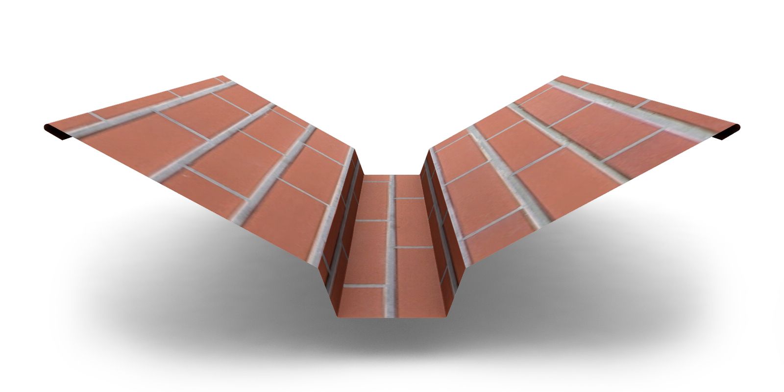 Накладка ендовы с покрытием ECOSTEEL®, толщина 0,50 мм, цвет кирпич ПрофЛайн, купить Накладка ендовы с покрытием ECOSTEEL®, толщина 0,50 мм, цвет кирпич в ПрофЛайн