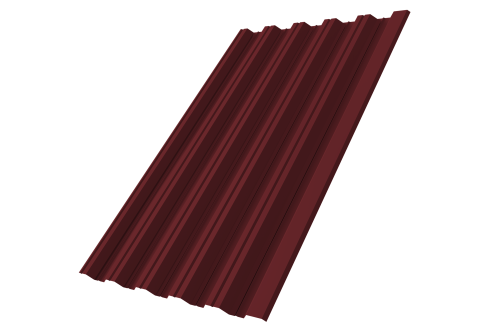 Профнастил НС35R Grand Line 0,5 Satin Matt TX RAL 3005 красное вино Профлайн