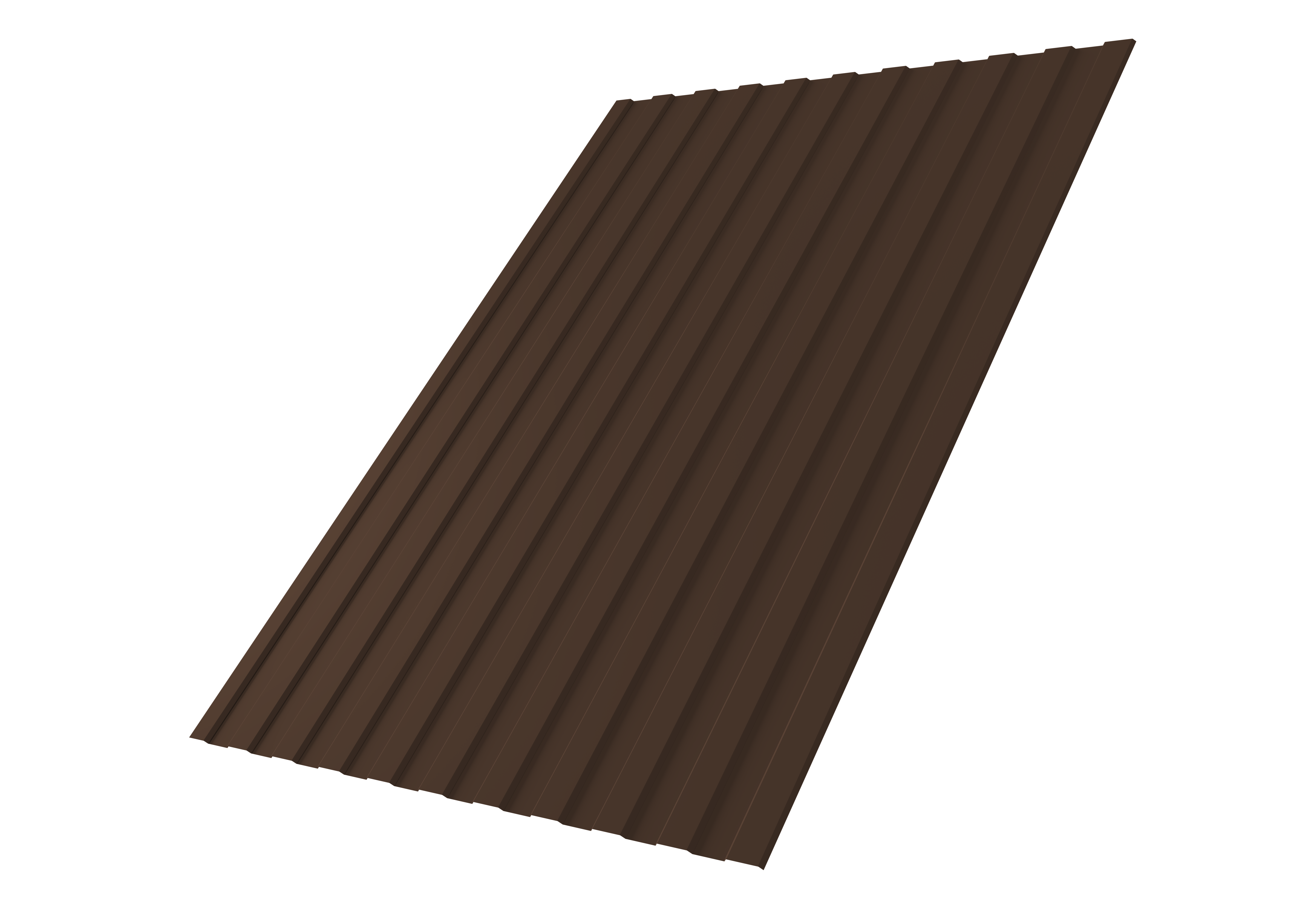 Профнастил С8 с покрытием двусторонний полиэстер 0,4 мм, RAL 8017 Профлайн