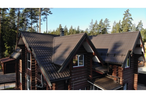 Металлочерепица Классик ("Classic") v01 0,5 Satin Matt RR 32 темно-коричневый ПрофЛайн, купить Металлочерепица Классик ("Classic") v01 0,5 Satin Matt RR 32 темно-коричневый в ПрофЛайн