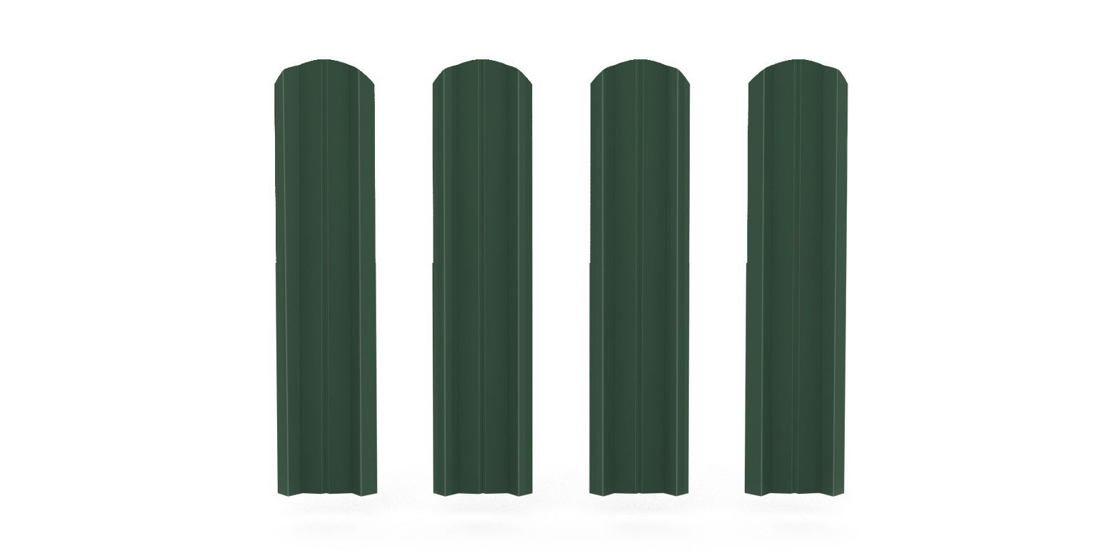 Штакетник металлический М-образный фигурный, цвет RAL 6005, длина 2 м, односторонняя окраска ПрофЛайн, купить Штакетник металлический М-образный фигурный, цвет RAL 6005, длина 2 м, односторонняя окраска в ПрофЛайн