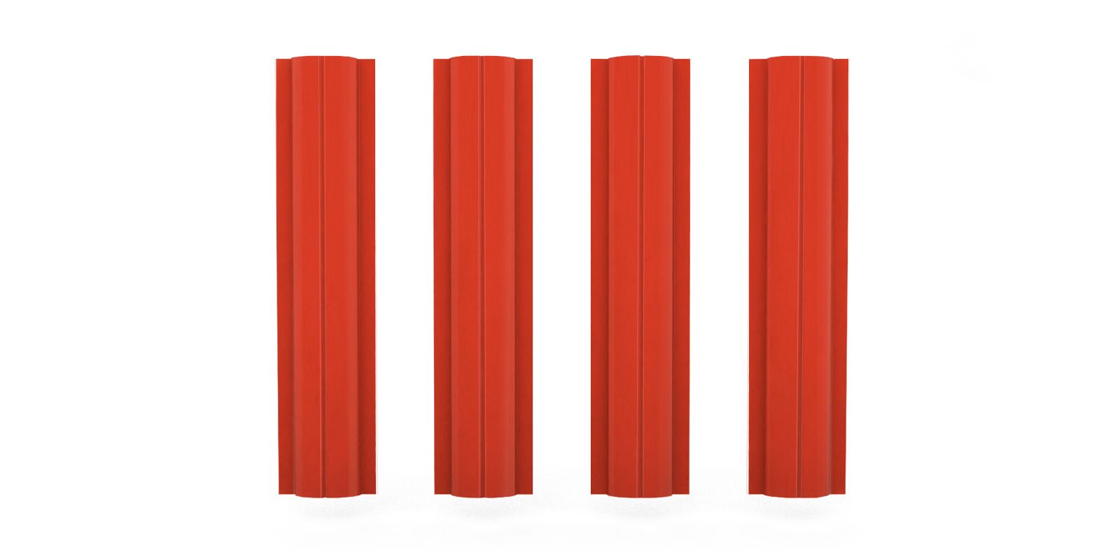 Штакетник металлический круглый, цвет RAL 2008, длина 2 м, двусторонняя окраска ПрофЛайн, купить Штакетник металлический круглый, цвет RAL 2008, длина 2 м, двусторонняя окраска в ПрофЛайн