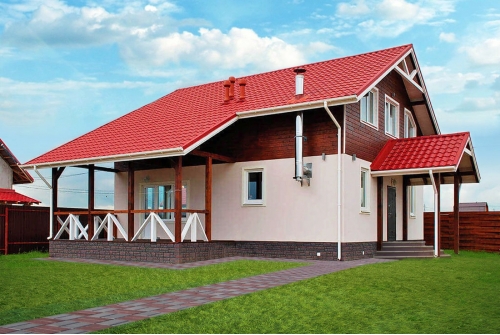 Металлочерепица "Кредо" ("Kredo") v01 0,5 Satin RAL 3009 оксидно-красный ПрофЛайн, купить Металлочерепица "Кредо" ("Kredo") v01 0,5 Satin RAL 3009 оксидно-красный в ПрофЛайн