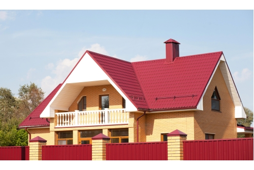 Металлочерепица Классик ("Classic") v02 0,5 Satin RAL 3005 красное вино ПрофЛайн, купить Металлочерепица Классик ("Classic") v02 0,5 Satin RAL 3005 красное вино в ПрофЛайн