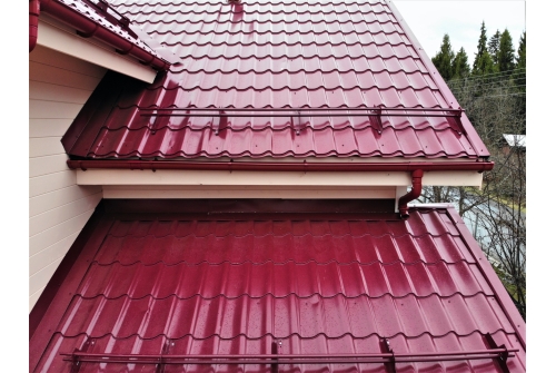 Металлочерепица Классик ("Classic") v02 0,5 Satin RAL 3005 красное вино ПрофЛайн, купить Металлочерепица Классик ("Classic") v02 0,5 Satin RAL 3005 красное вино в ПрофЛайн