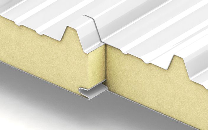 Кровельные сэндвич-панели с наполнителем из пенополиизоцианурата толщиной 50 мм, цвет RAL 9003 ПрофЛайн, купить Кровельные сэндвич-панели с наполнителем из пенополиизоцианурата толщиной 50 мм, цвет RAL 9003 в ПрофЛайн